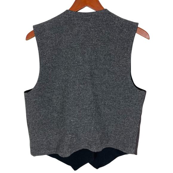 Unbranded Wool Vest Reversible Tapestry Embroidered Aztec Tribal Boho Sz Large - Picture 9 of 12